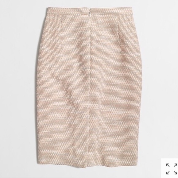 J.Crew Tweed Pencil Skirt w/Metallic Silver Thread - Picture 3 of 10